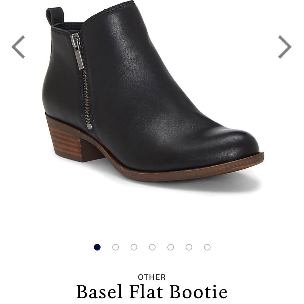 Lucky Brand Basal Flat Bootie - Black Leather